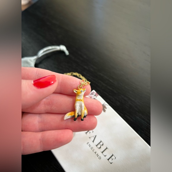 Enamel Fox Necklace by Fable England - Picture 4 of 4